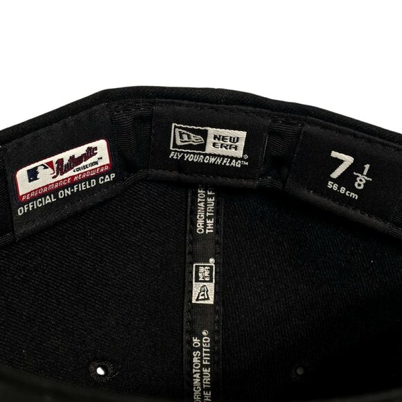 New Era Umpire Hat Black Desert Storm Army Camo MLB Fitted Cap 7 1/8 Baseball - Picture 4 of 10